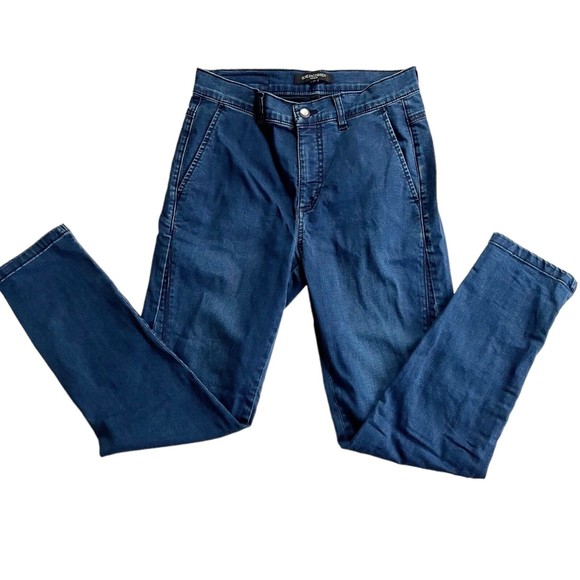 Ilse Jacobsen Sidney 107 Stretch Skinny Leg Jeans Zip Hem Dark Wash Sz 28 - Picture 1 of 12